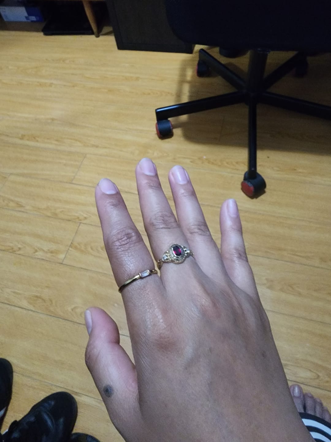 Customer photo review of Leonore Baguette Crystal Ring