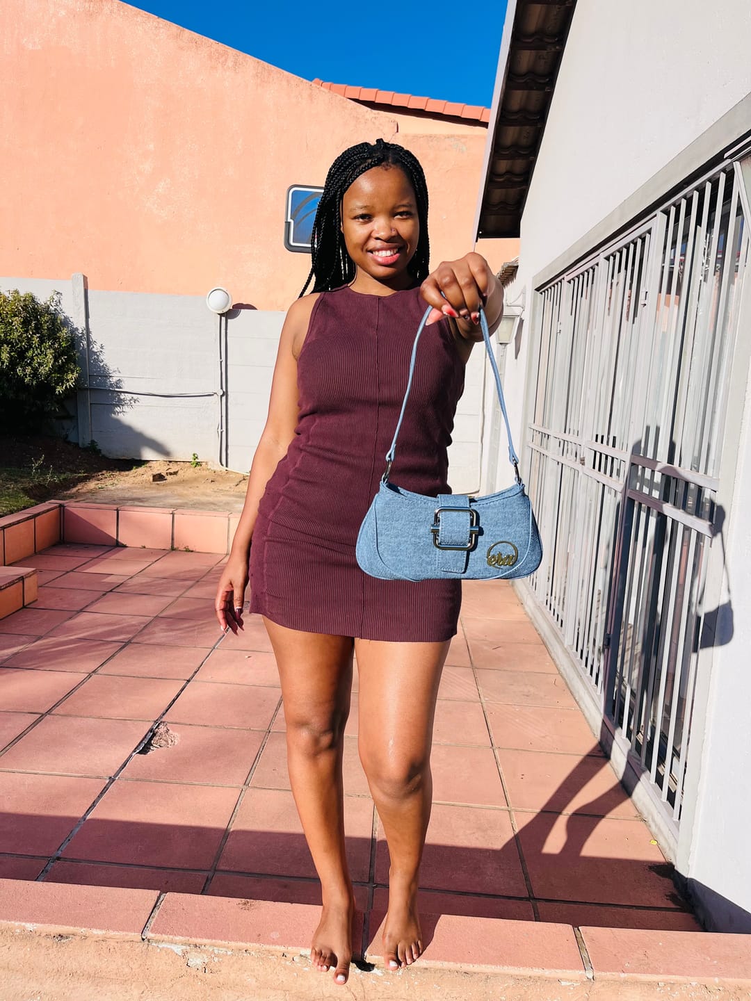 Customer photo review of Denim Lily Shoulder Bag