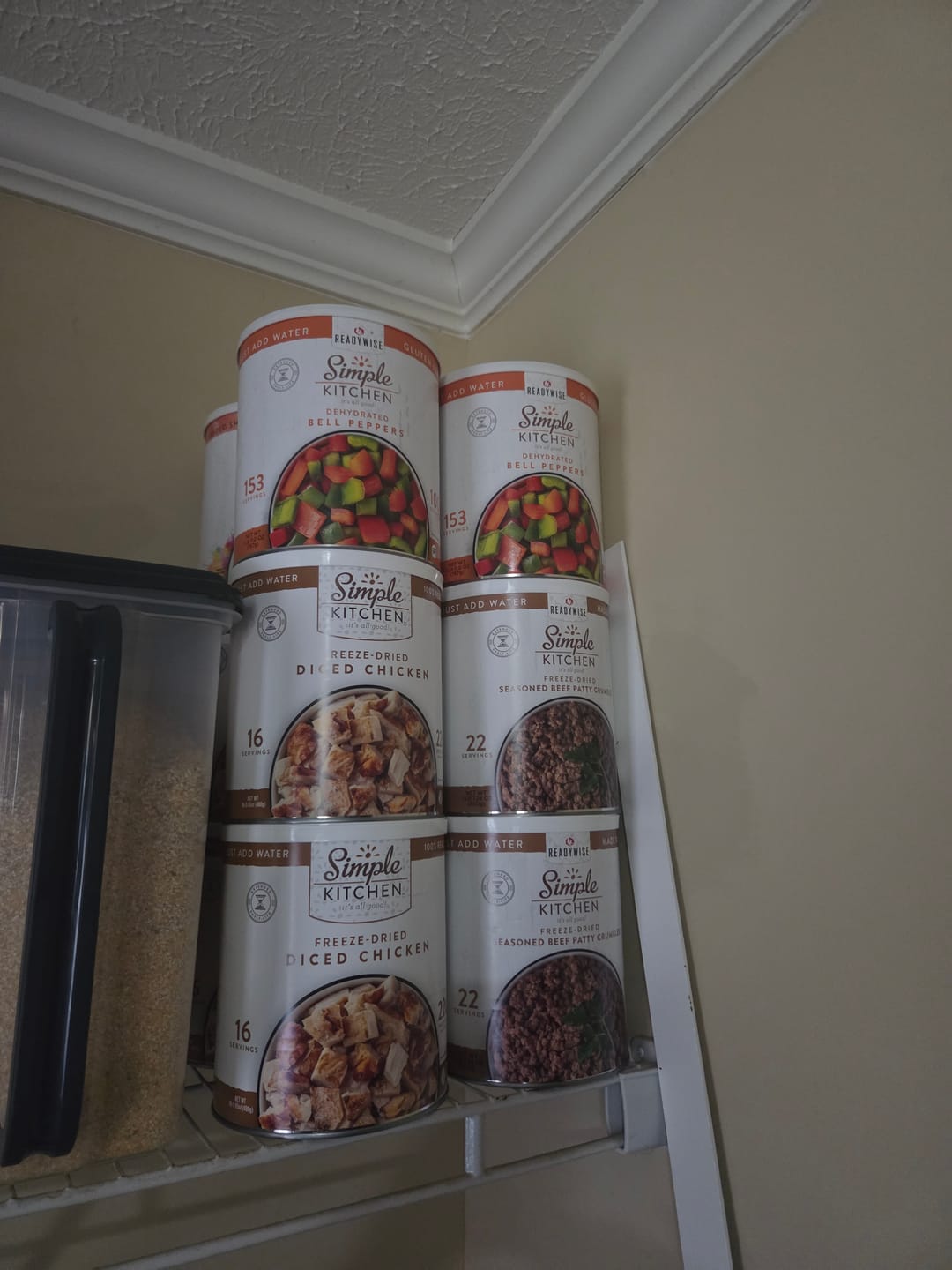 Customer photo review of Seasoned Beef Patty Crumbles – Freeze-Dried #10 Can – 22 Servings | ReadyWise