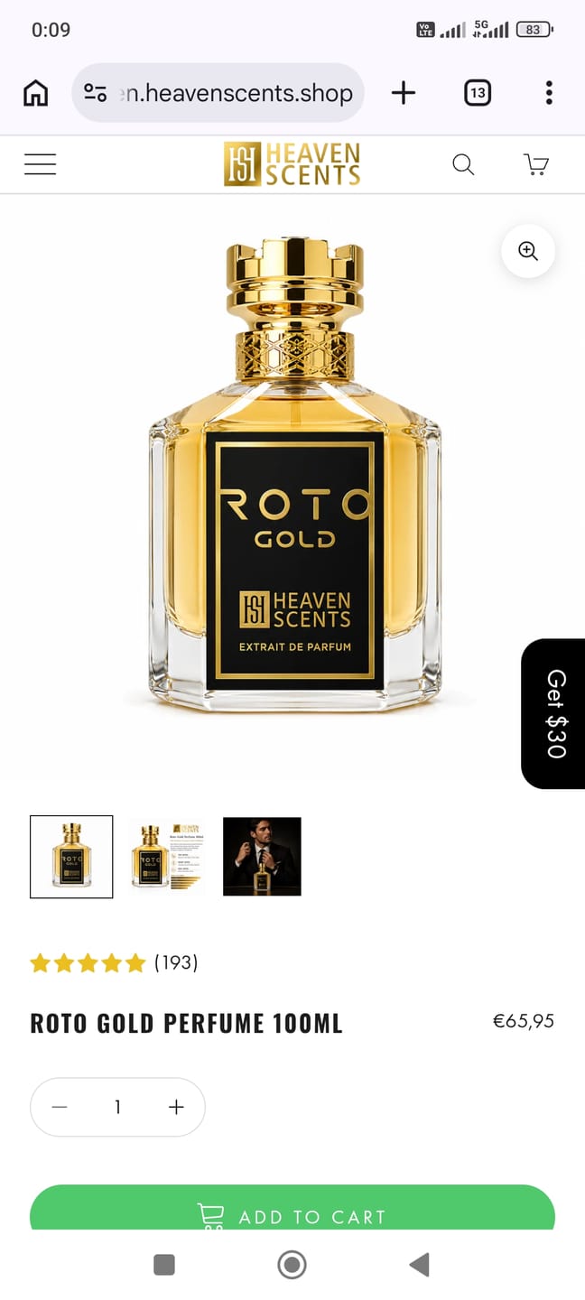 Customer photo review of Roto Gold Perfume 100ml