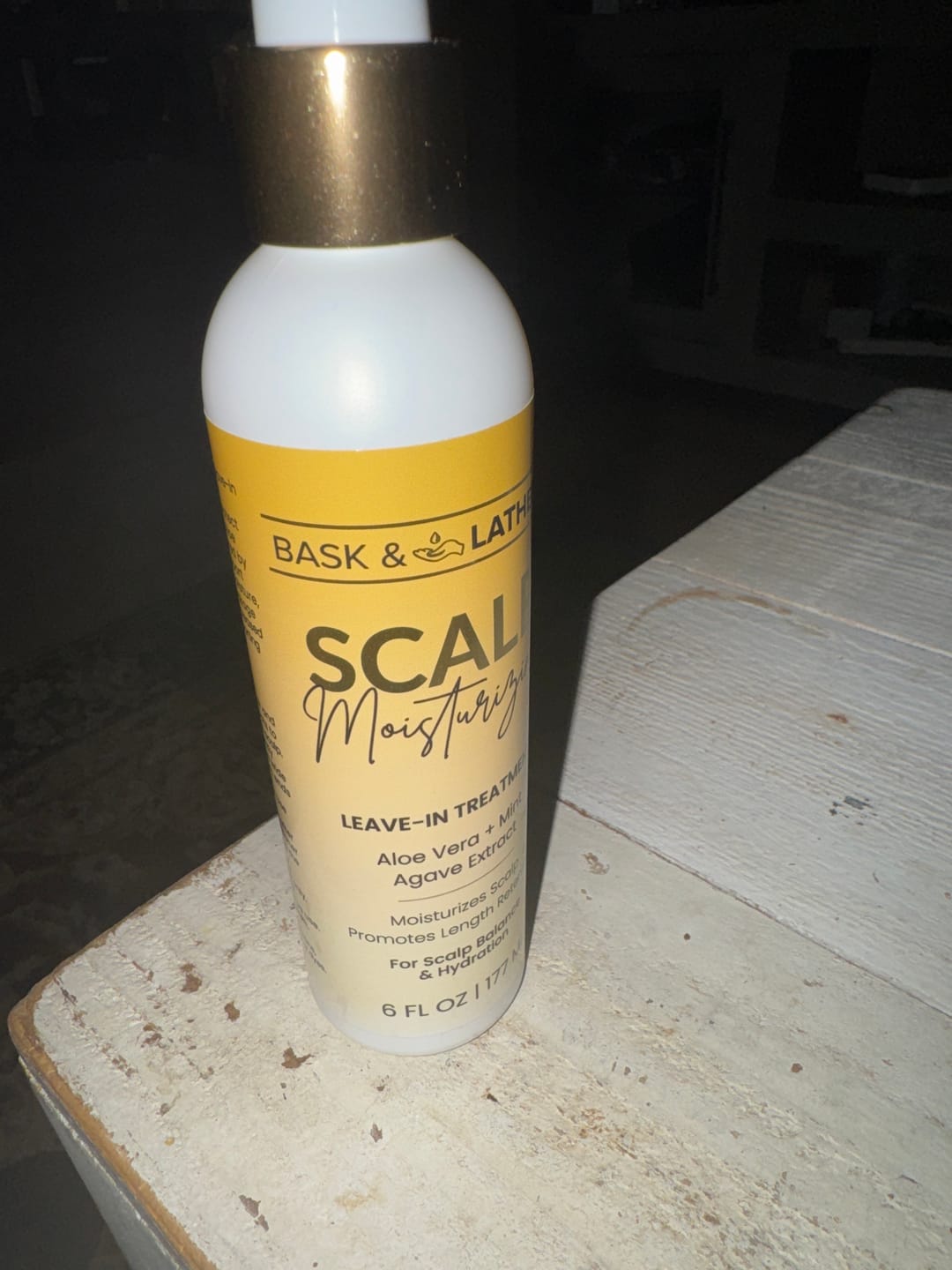Customer photo review of Scalp Moisturizing Leave-In Treatment