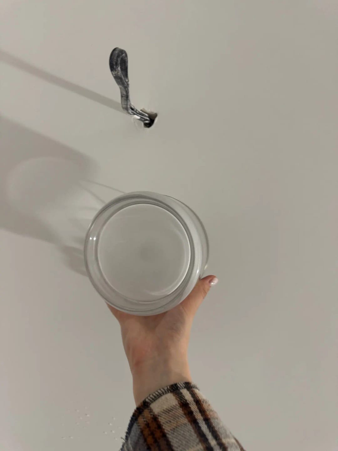 Customer photo review of Round Glass Wall Sconce – Modern Ambient Bedroom & Hallway Light