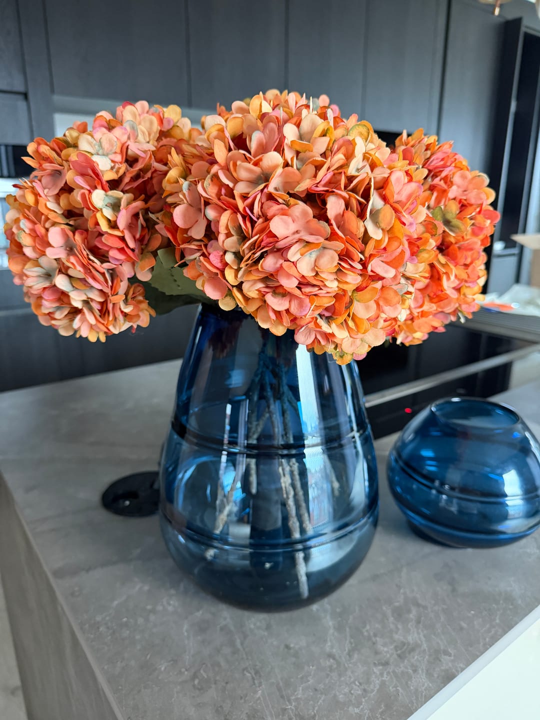 Customer photo review of Grote Zijden Hortensia - Oranje