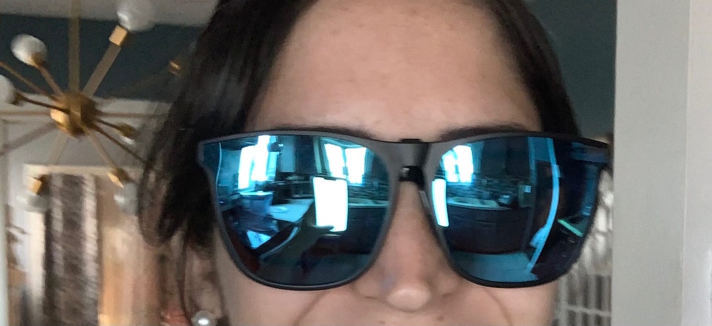 Customer photo review of Polarized Clip-On Flip-Up Sunglasses