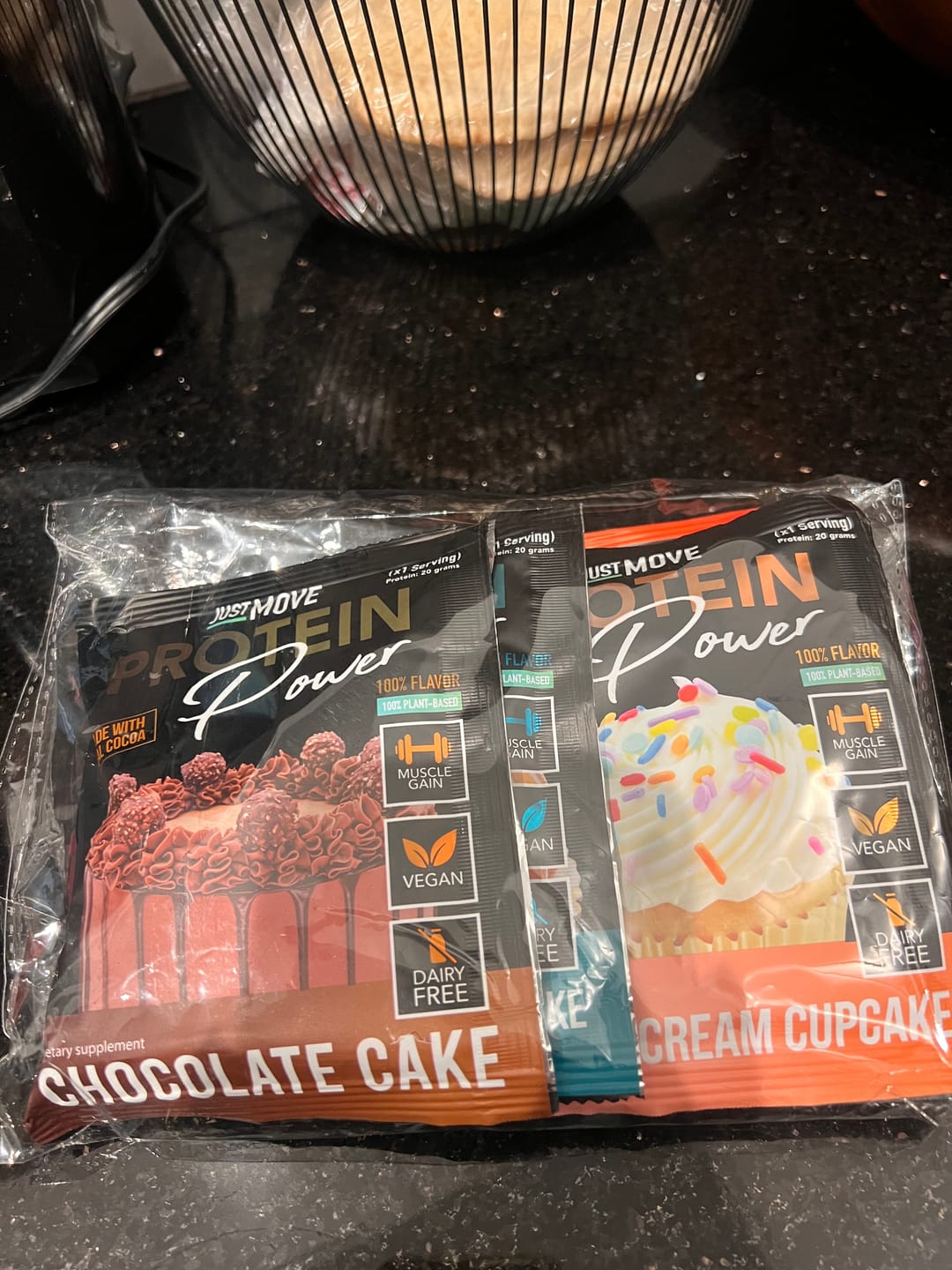 Customer photo review of Just MOVE Protein Sample Variety Pack - 7 Flavors