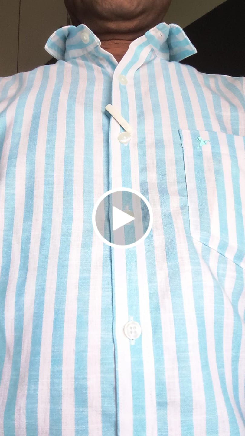 Customer video review of Aqua Blue and White Bars -Full-Bamboo Linen