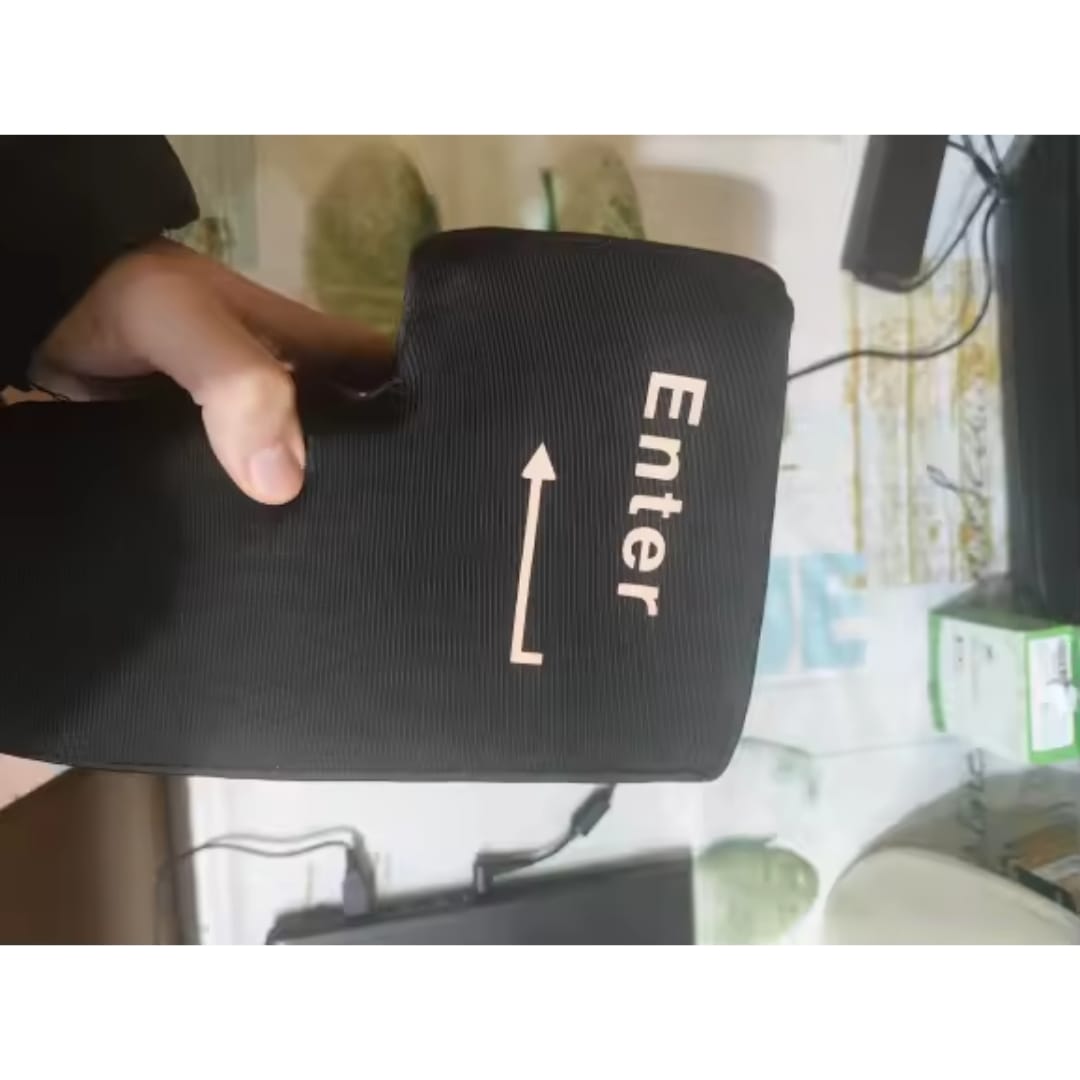 Customer photo review of Punch Ouch - Big Enter Button