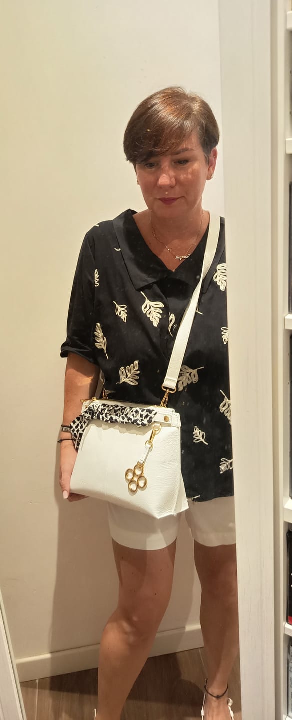 Customer photo review of BORSA MINI SOFY PELLE BIANCO