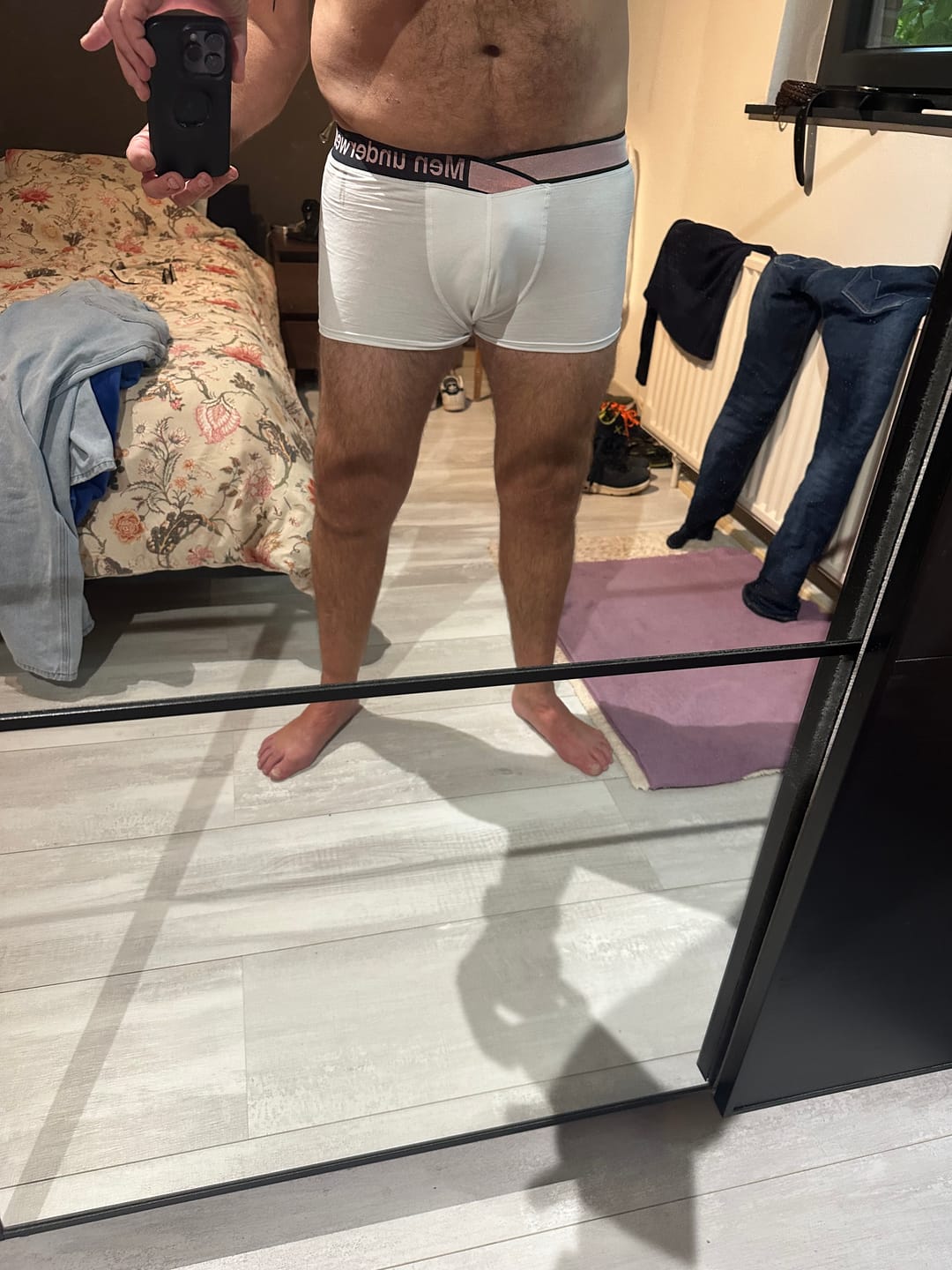 Customer photo review of 2 Pack Men's Modal Breathable U-Pouch Trunks