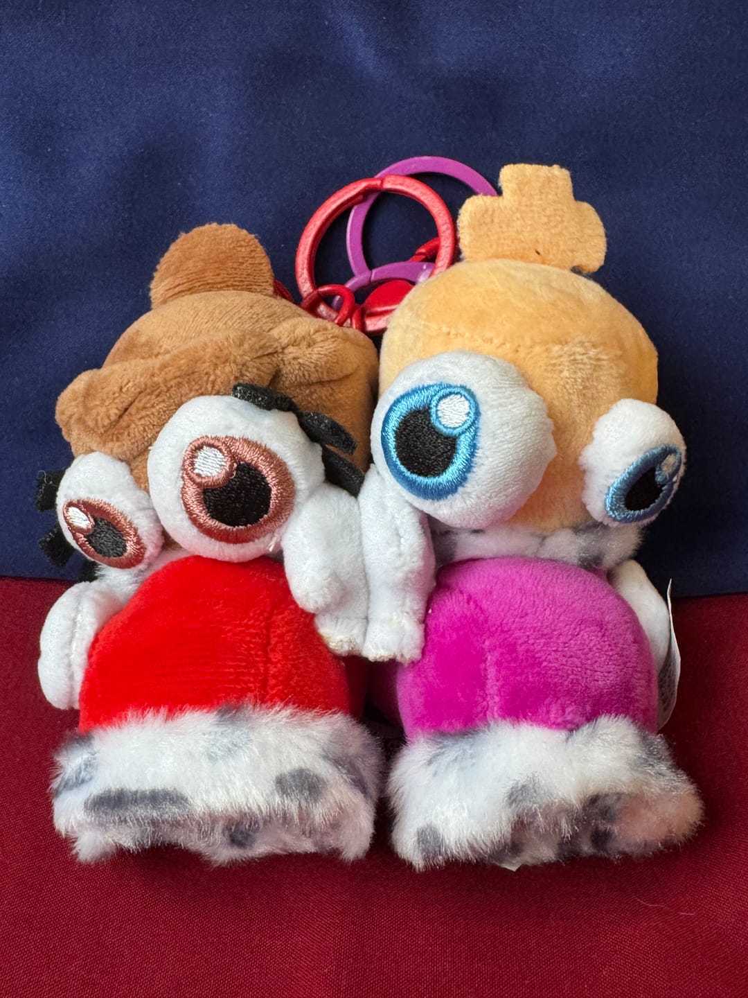 Customer photo review of Kinger & Queenie Magnetic Plush Keychains