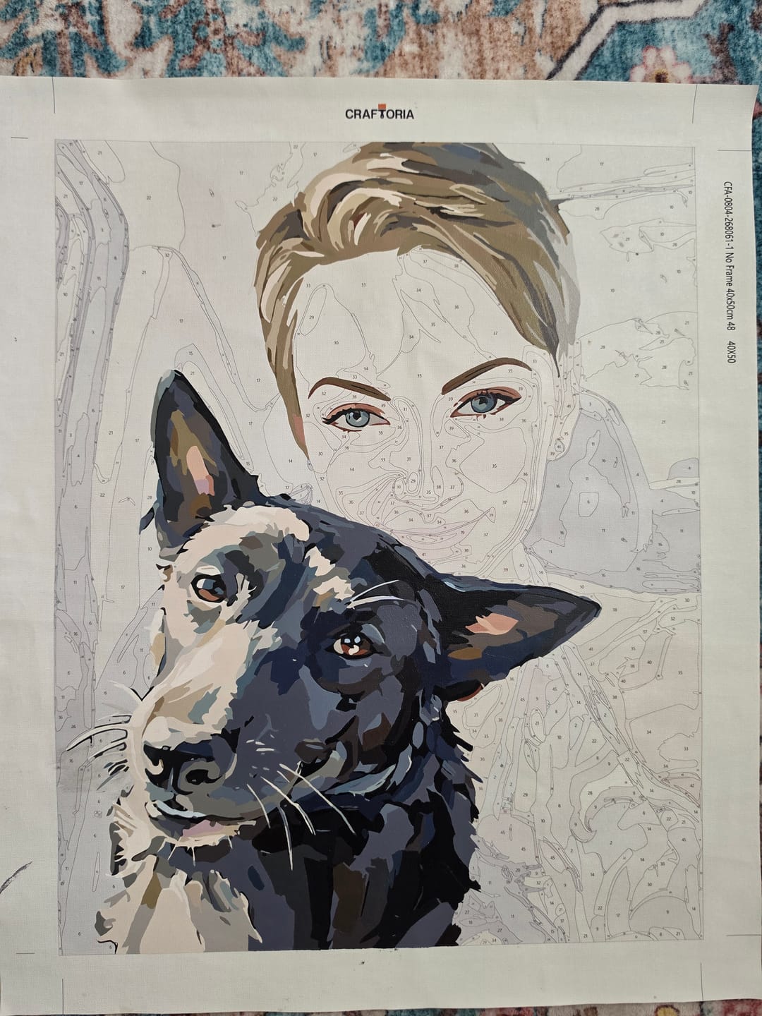 Customer photo review of Custom Paint By Numbers Kit