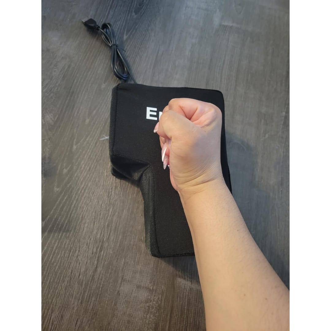 Customer photo review of Punch Ouch - Big Enter Button
