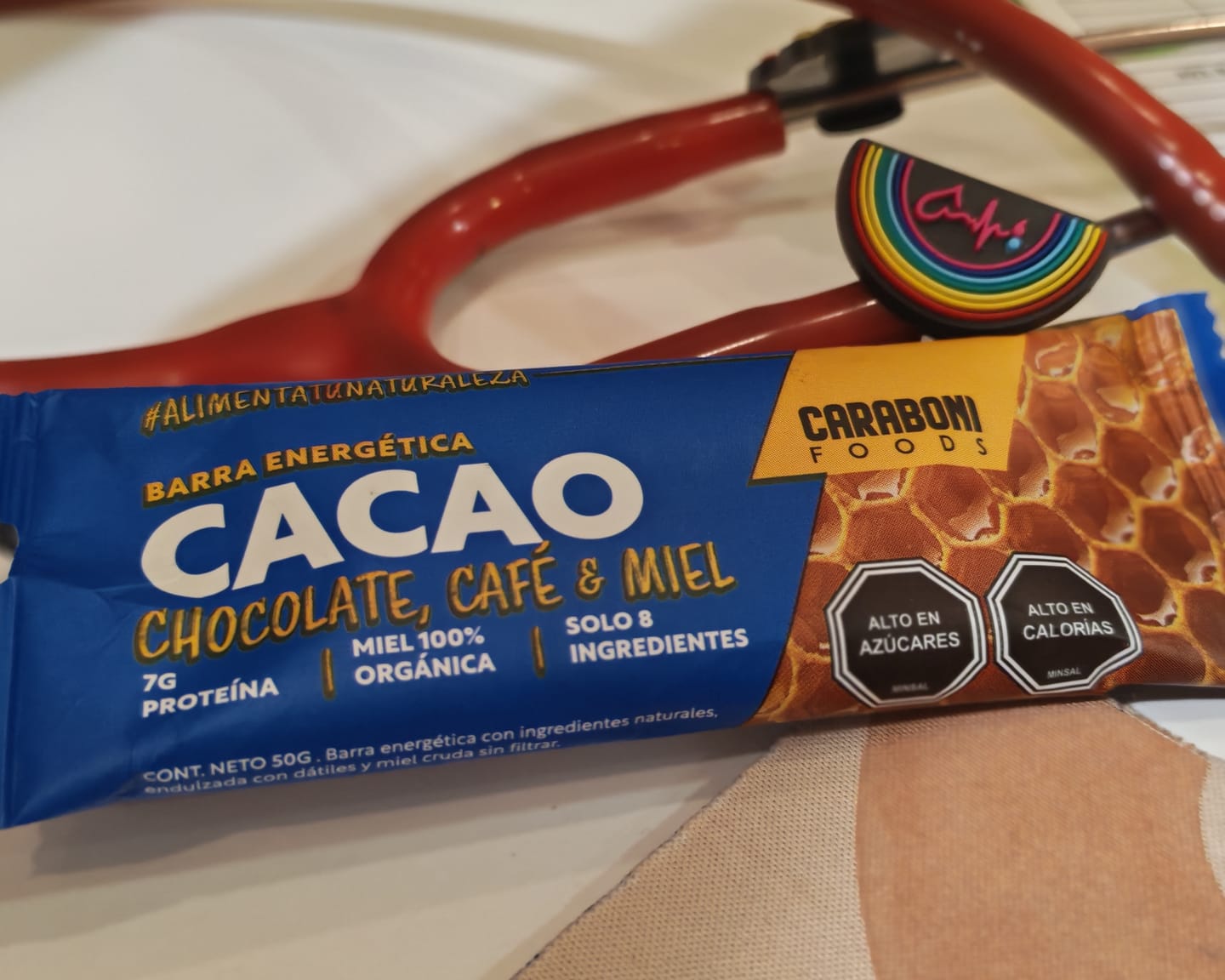 Customer photo review of CACAO | Chocolate 100% Café de grano + Miel Cruda Barra Energética 50 gr.