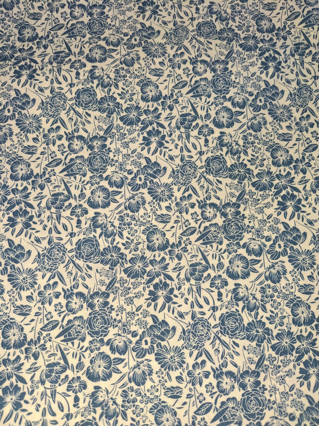 Customer photo review of Busy Floral Rose & Hubble Cotton Poplin Fabric