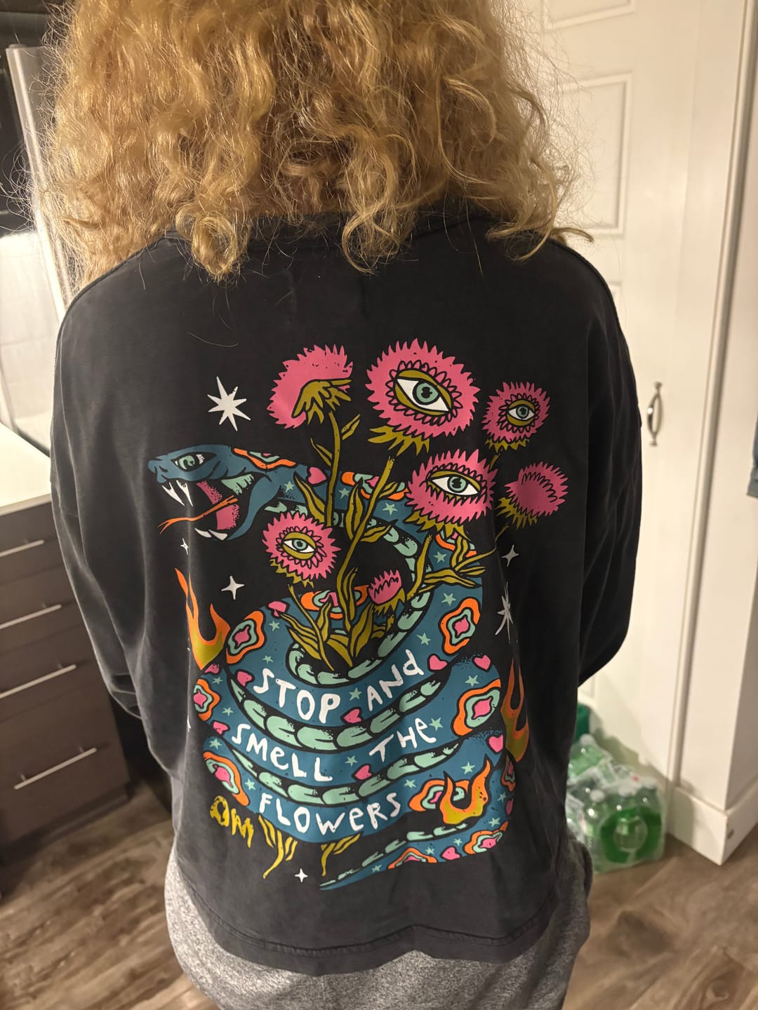 Customer photo review of Smell The Flowers Long Sleeve