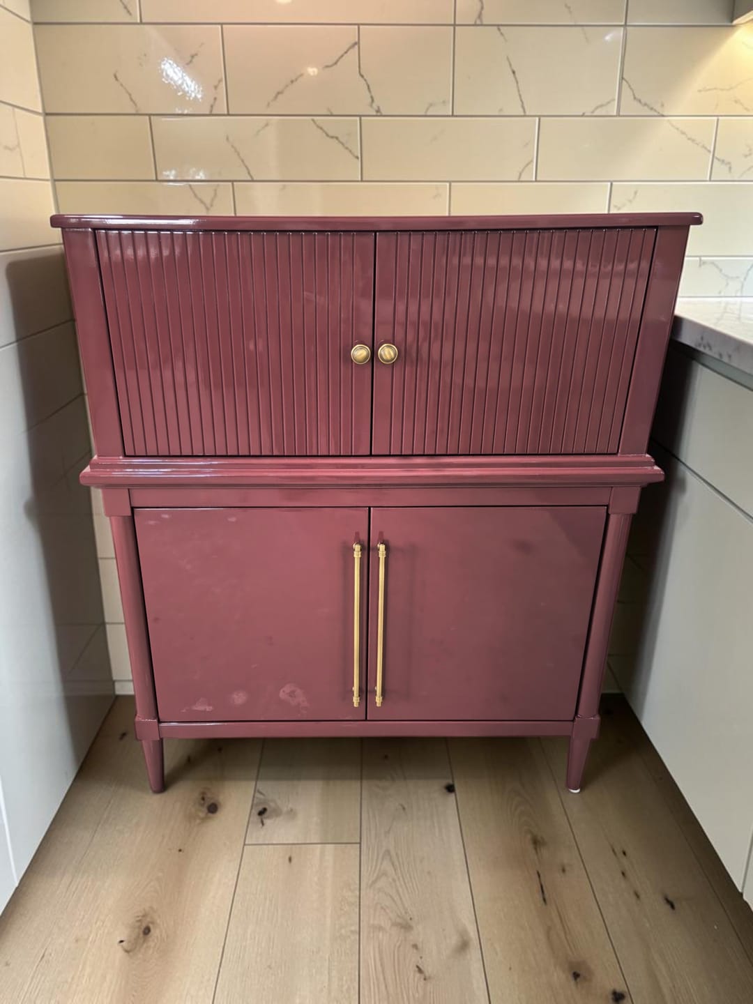 Customer photo review of Heritage Bar Cabinet