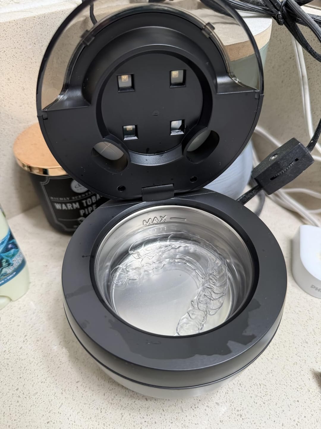 Customer photo review of DentaSonic - UV Ultrasonic Denture & Retainer Cleaner