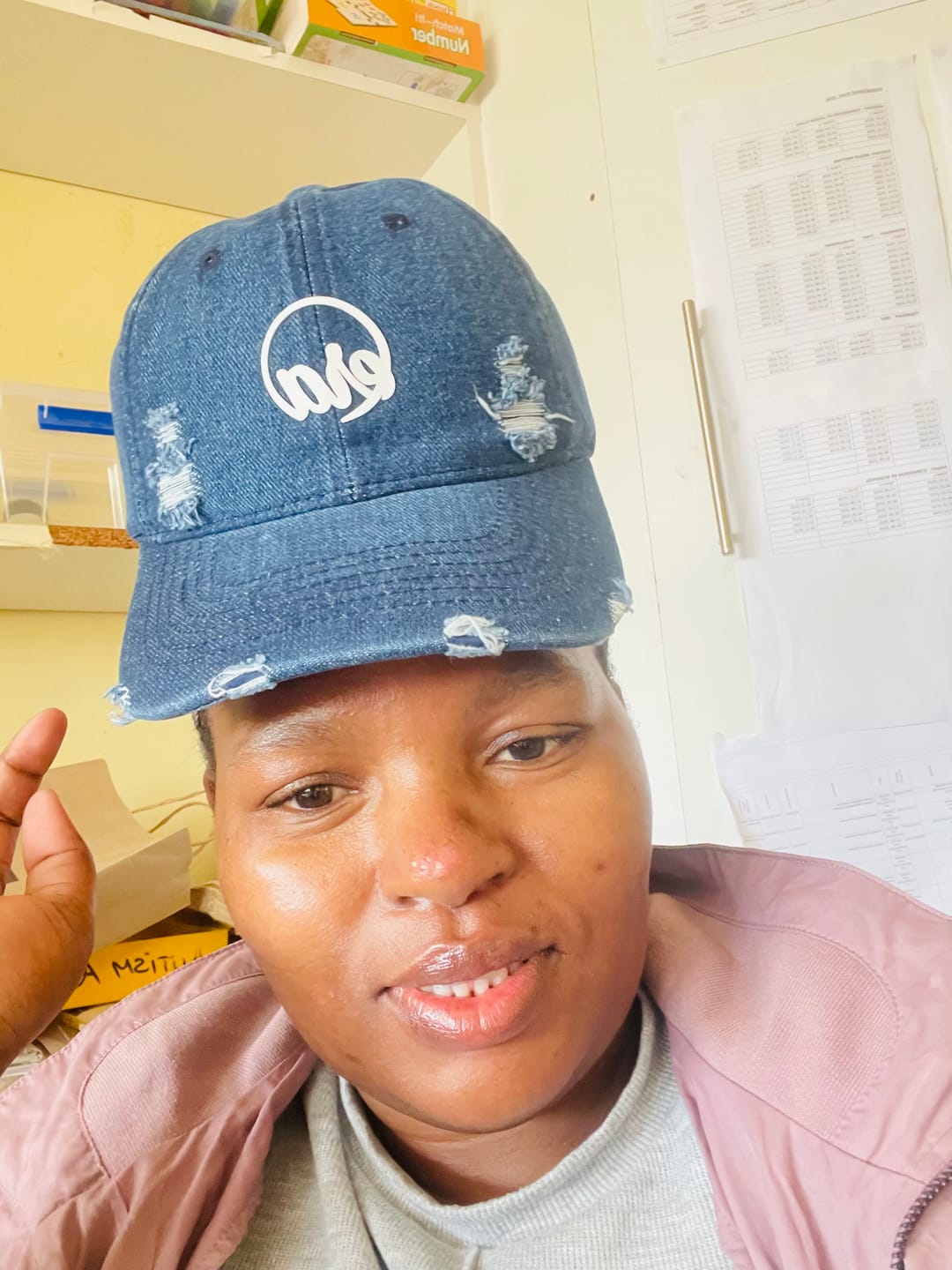 Customer photo review of Era Distressed Denim Cap