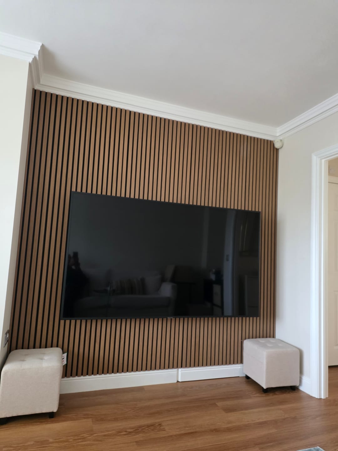 Customer photo review of Natural Oak Acoustic Wall Panel