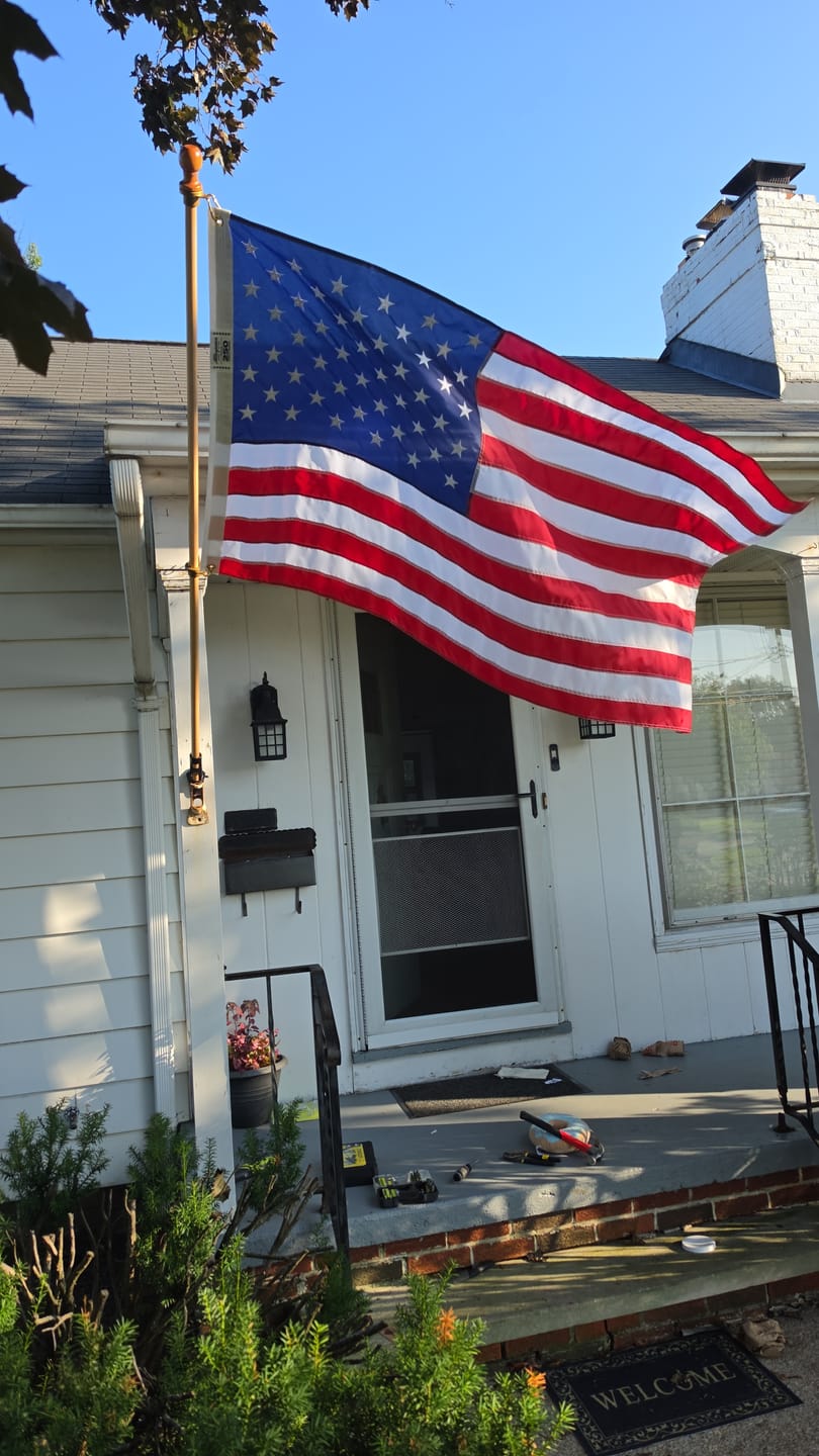 Customer photo review of 3' x 5' American Flag Set