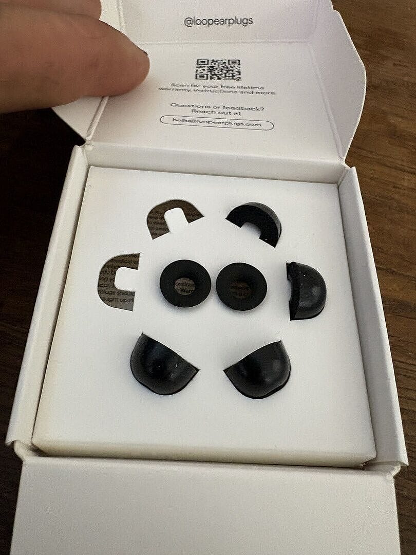 Customer photo review of Foam Ear tips + Loop Mute