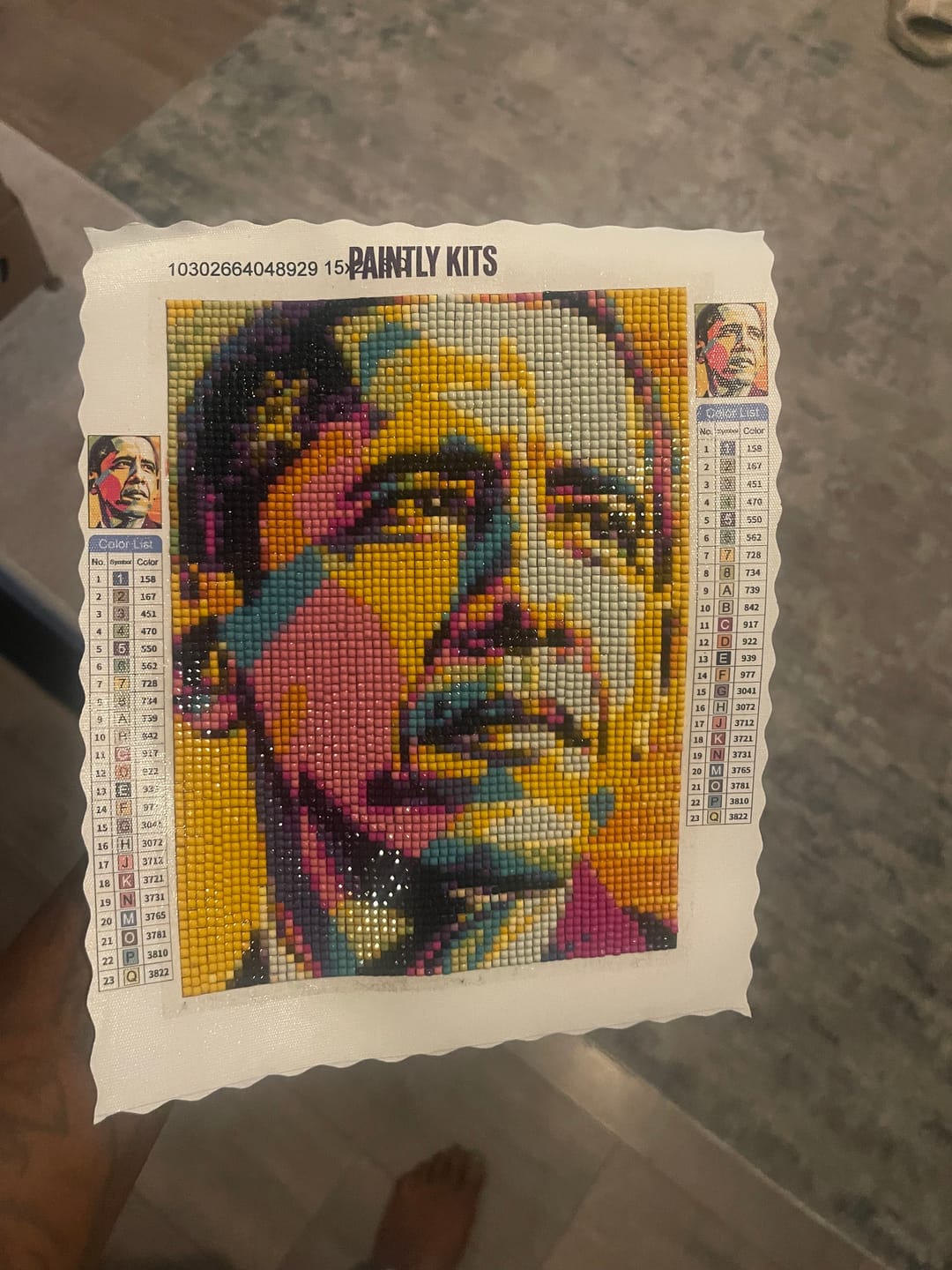 Customer photo review of Retro Obama (Diamond Painting)