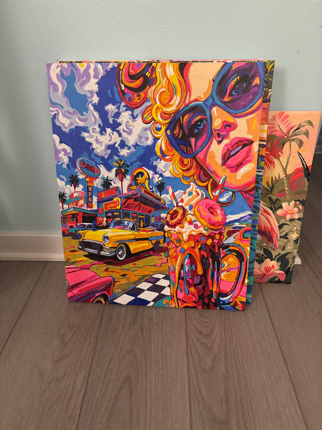 Customer photo review of Retro Diner Sweet Rush (Paint by Numbers)
