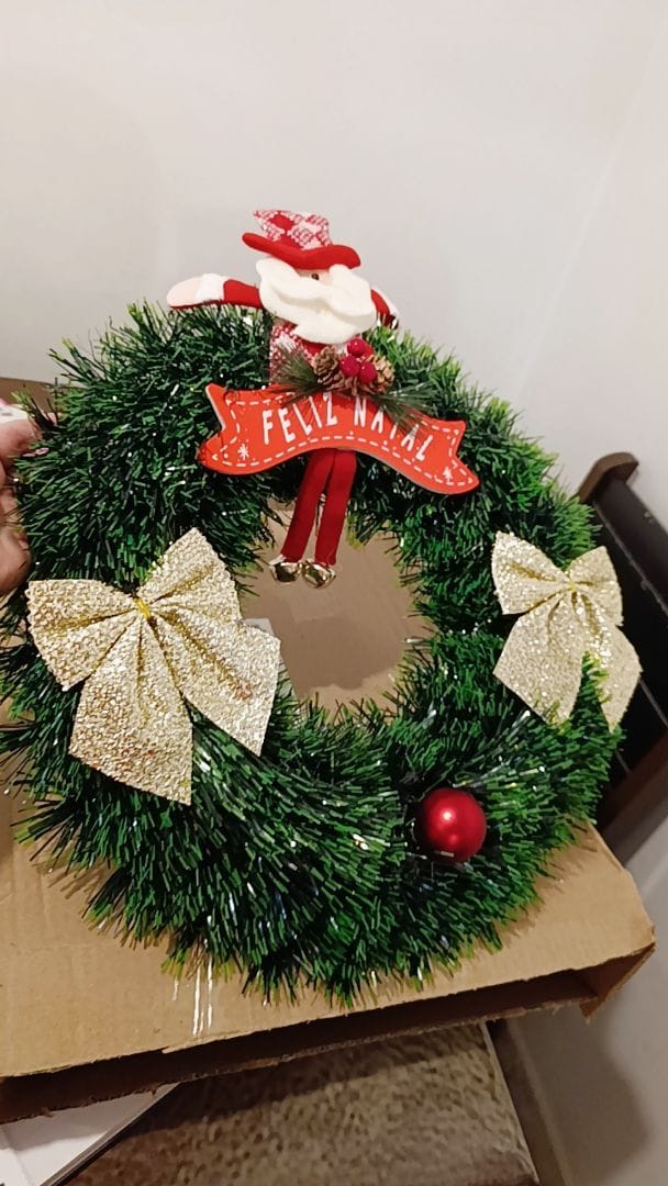 Customer photo review of Guirlanda de Natal Estruturada Decorativa 25cm e 40cm