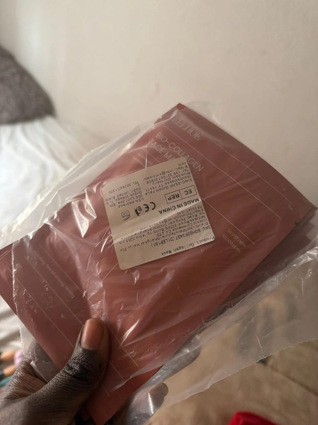 Customer photo review of Bio-Collagen Face Mask