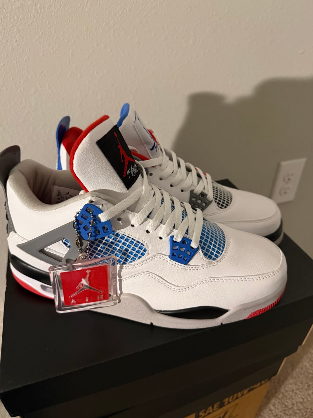 Customer photo review of Jordan 4 "What The"