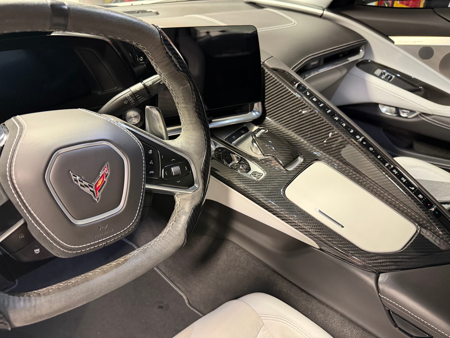 Customer photo review of C8 Corvette Real Carbon Fiber Center Console Cover | Interior Upgrade (2020–2025)