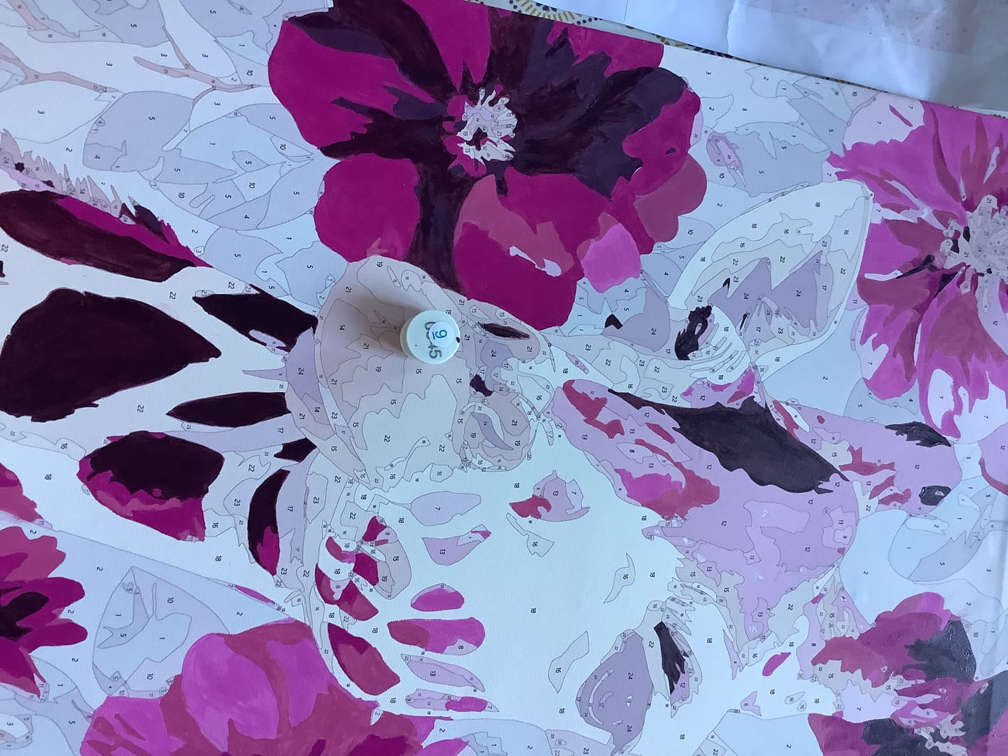 Customer photo review of Purple Giraffe | Paint by Number
