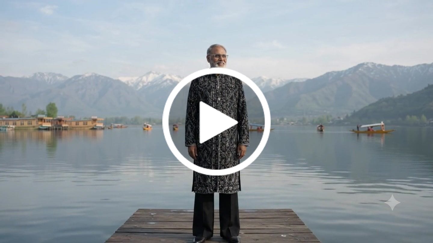 Customer video review of Long kashmiri jacket with Contrast Embroidery