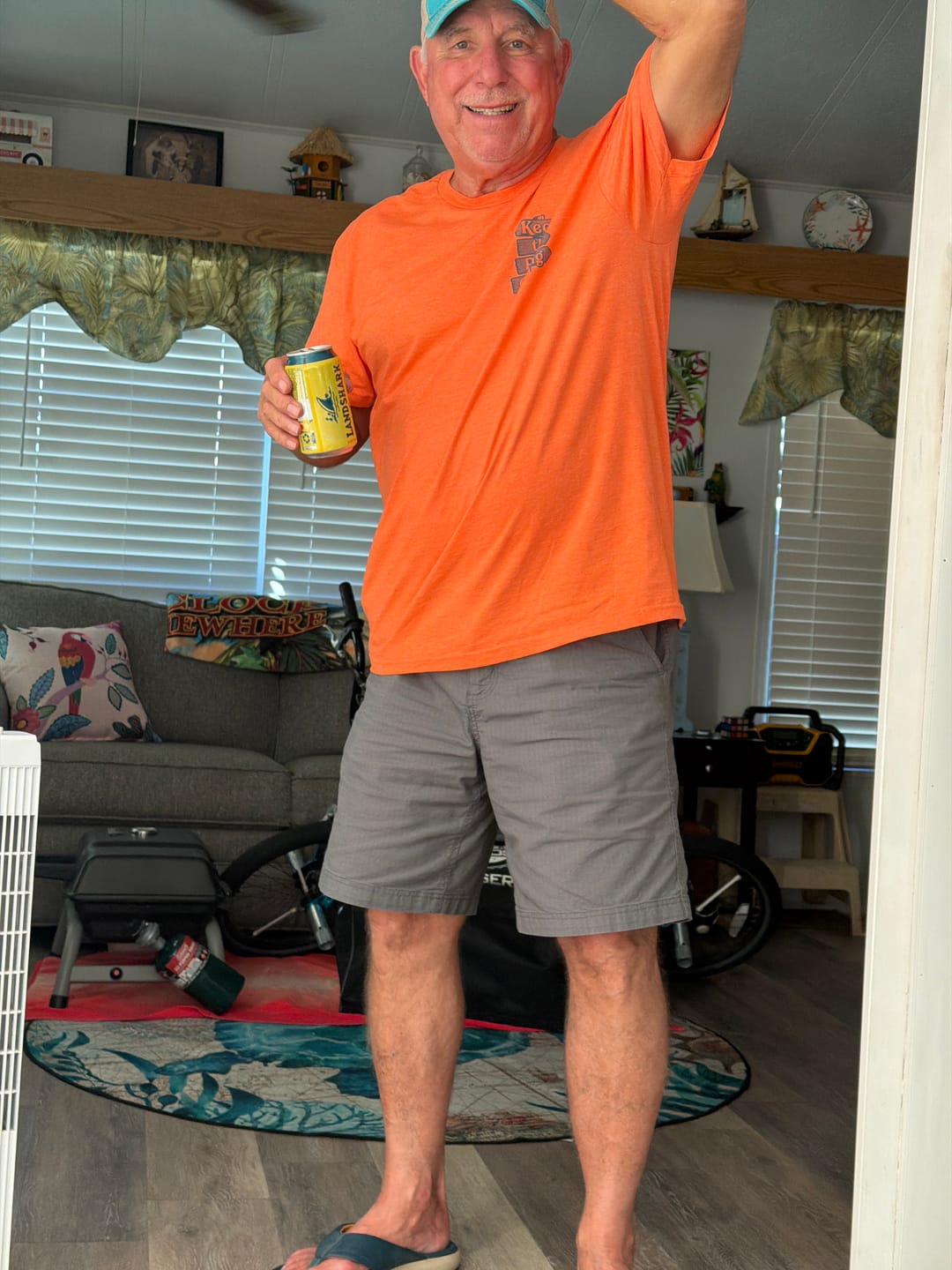 Customer photo review of 2026 Jimmy Buffett Day Logo T-Shirt - Orange