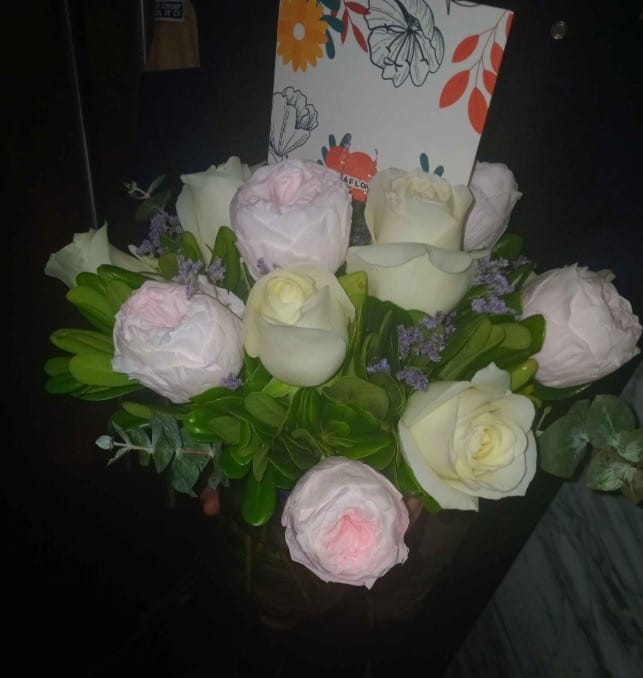 Customer photo review of Santorini - Peonia Rosa y Rosa Blanca