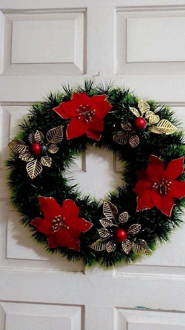 Customer photo review of Guirlanda de Natal Estruturada Decorativa 25cm e 40cm