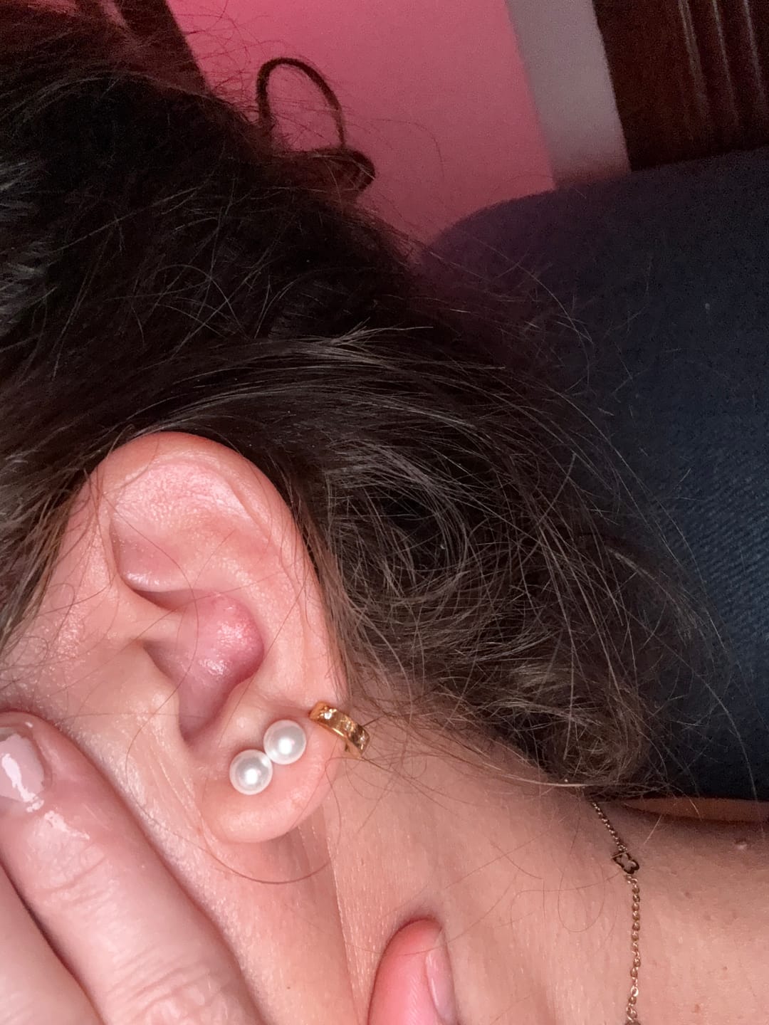 Customer photo review of Classic Pearl Studs
