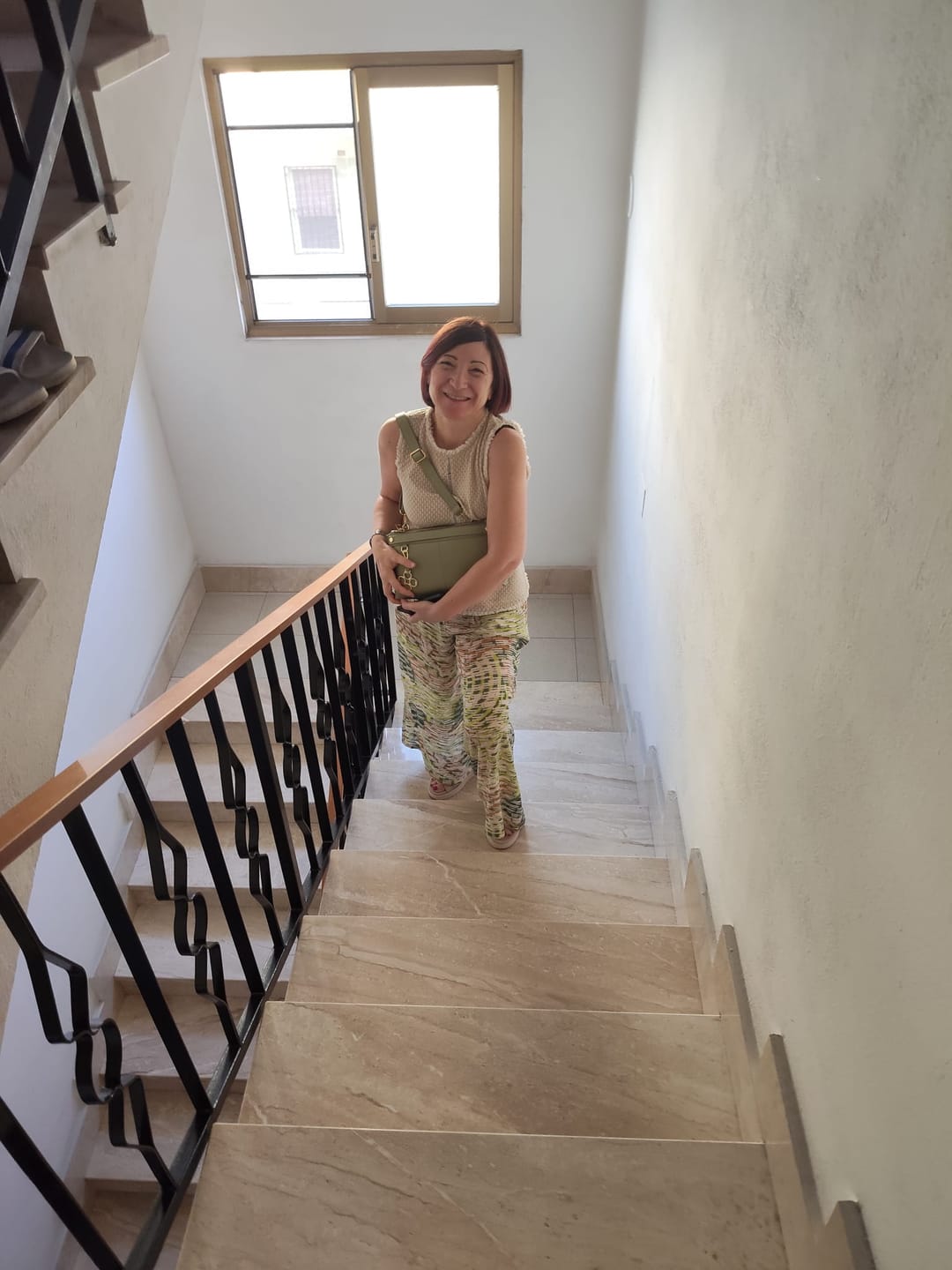 Customer photo review of BORSA SOFY BAGUETTE PELLE VERDE PASTELLO