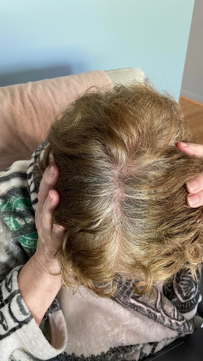 Customer photo review of Instant Dye Shampoo