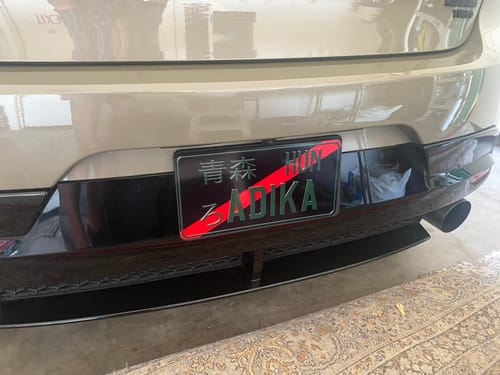 Customer photo review of Custom Japanese License Plate - Vanity & Magnetic Cover