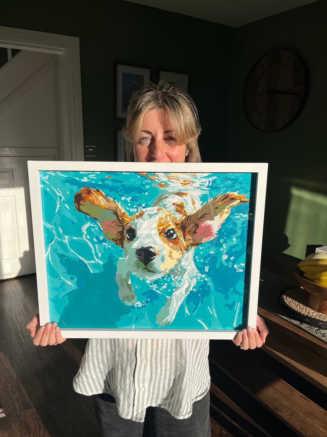 Customer photo review of Underwater swimmer | Paint by Number