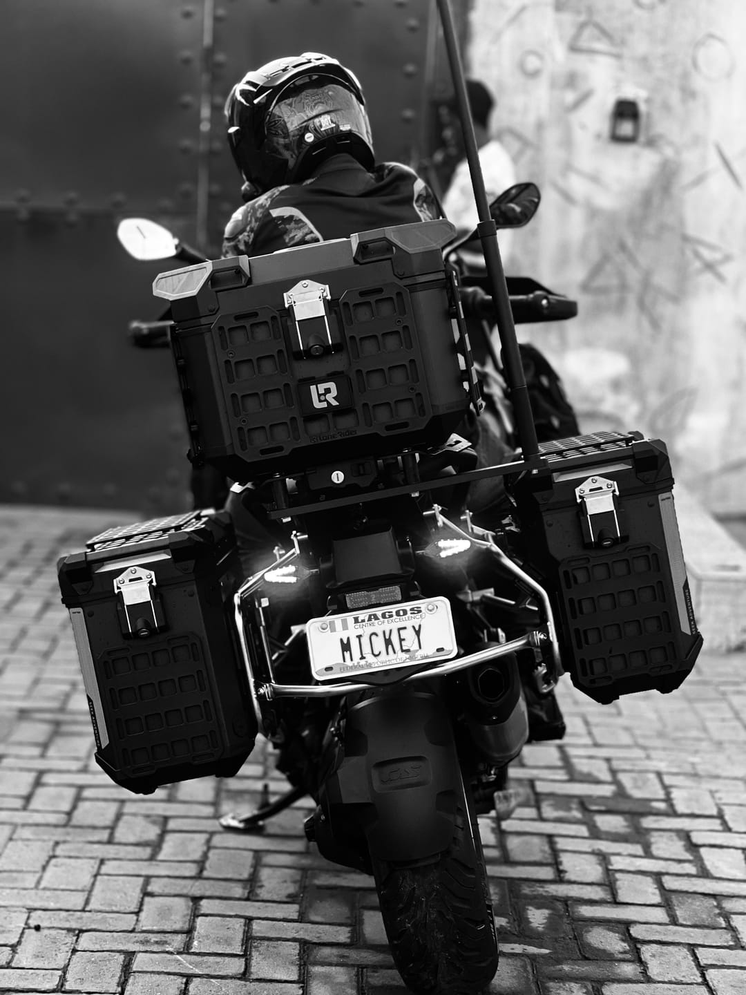 Customer photo review of MotoRacks – Motorcycle Luggage Pannier Racks