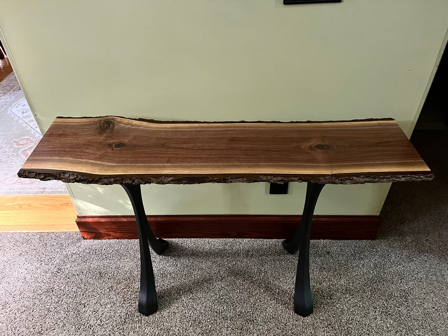 Customer photo review of Console Table Legs 209 Xeni 28.3" H Handmade Design for Woodworking