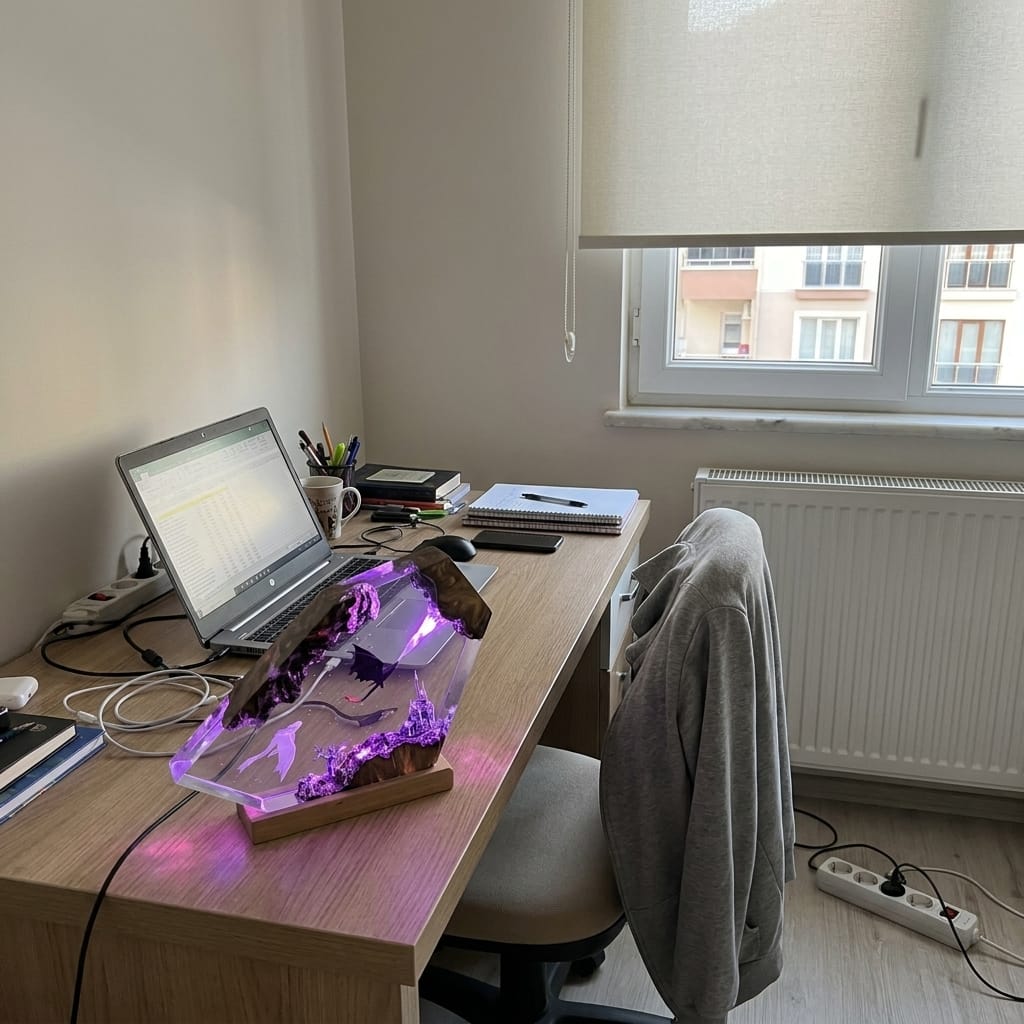 Customer photo review of Dragon Glow - El Yapımı LED Reçine Gece Lambası