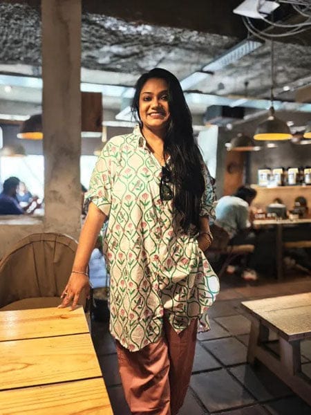Customer photo review of Bagh Oversized Asymmetrical Long Shirt