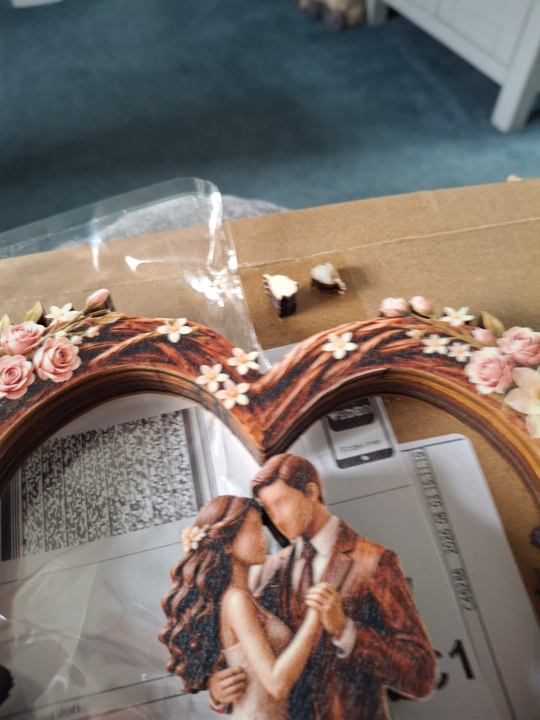 Customer photo review of Wedding Couple Heart Floral - Personalized Name Date Figurine - Anniversary Gifts For Couple