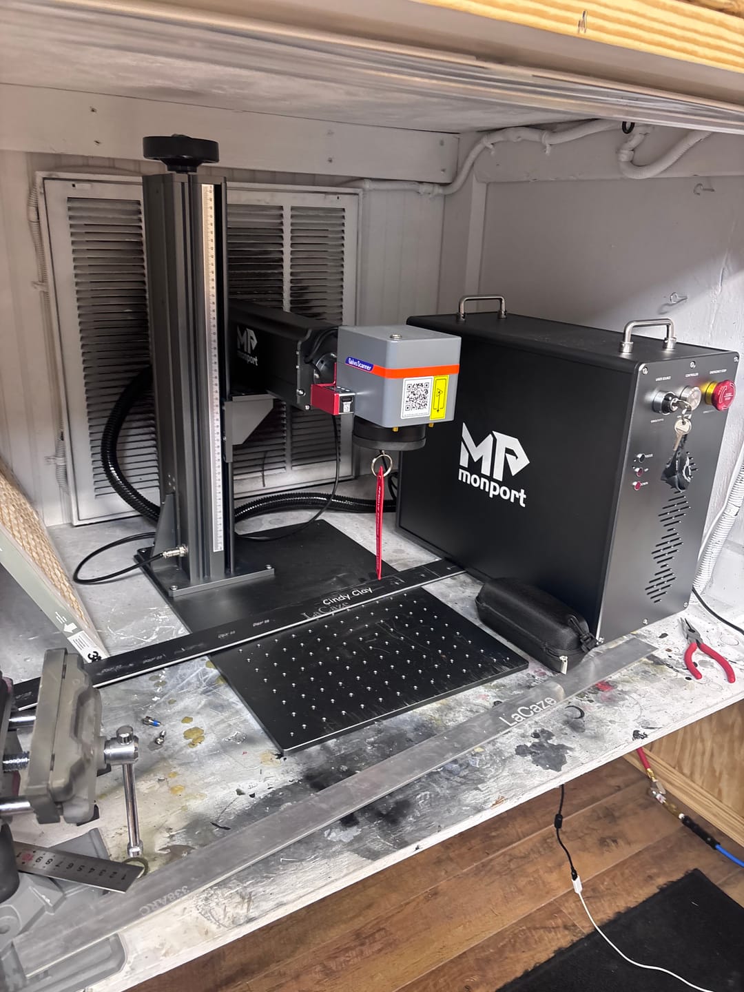 Customer photo review of Monport GT 60W Split MOPA Fiber Laser Engraver & Color Marking Machine With AutoFocus