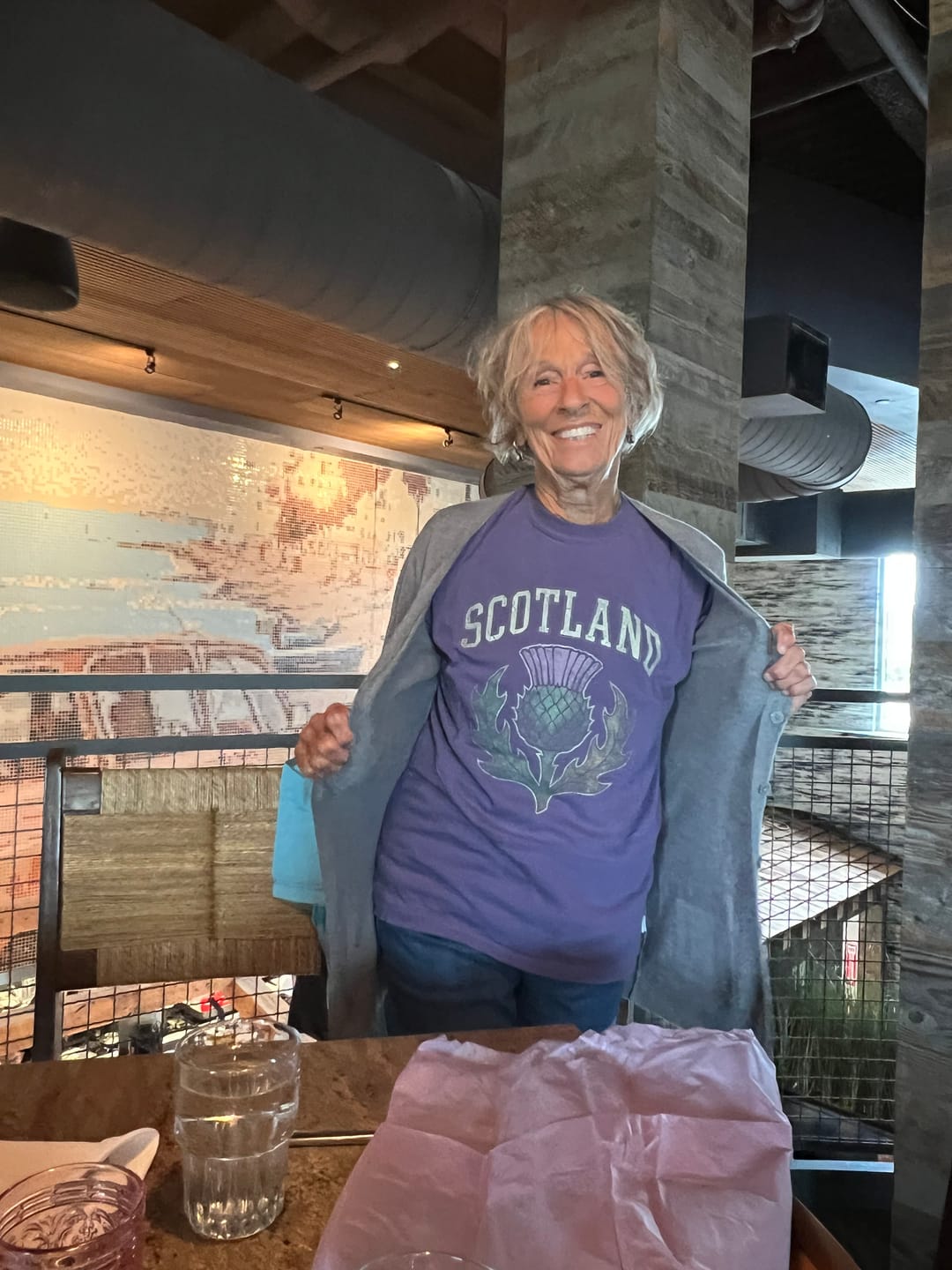 Customer photo review of Scotland Distressed Thistle T-Shirt