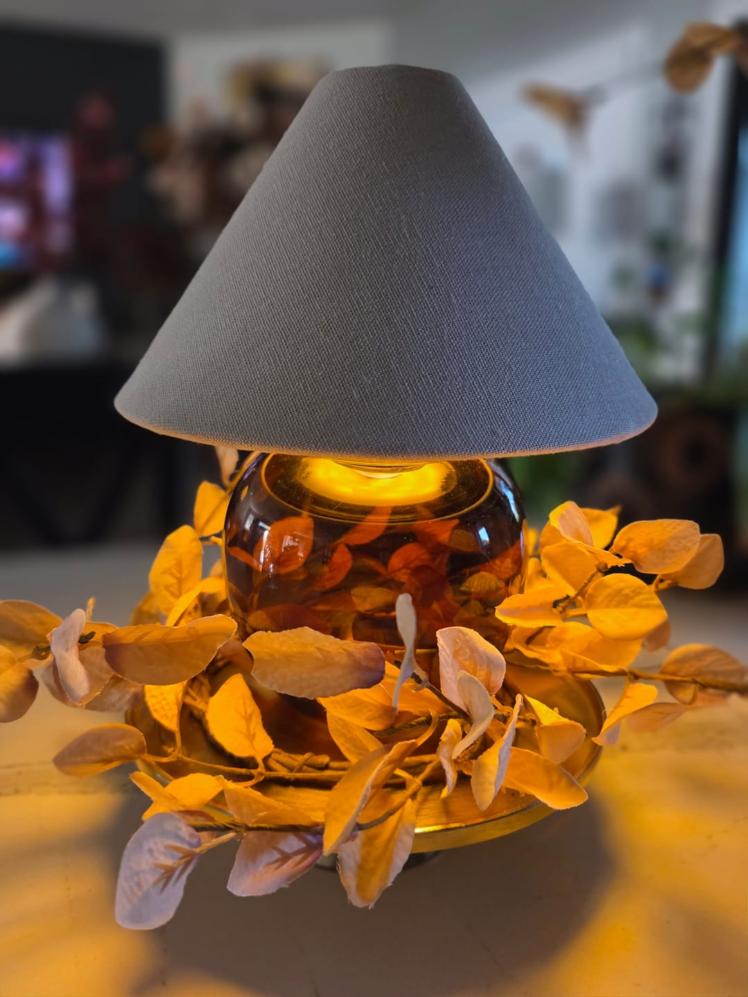 Customer photo review of Beige Eucalyptus Candle Ring | Small