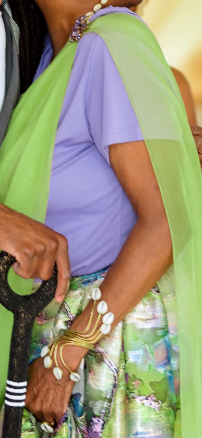 Customer photo review of Kipepeo Cowry Shell Bracelet